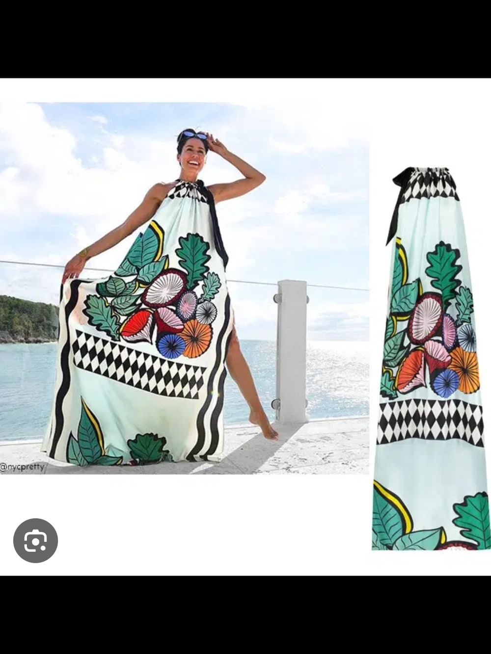 Cynthia Rowley Silk Resort Festival Maxi Dress - Picture 2 of 4